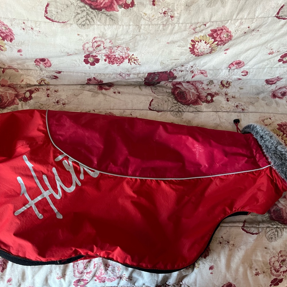 Hurtta dog winter coat.  24” back length